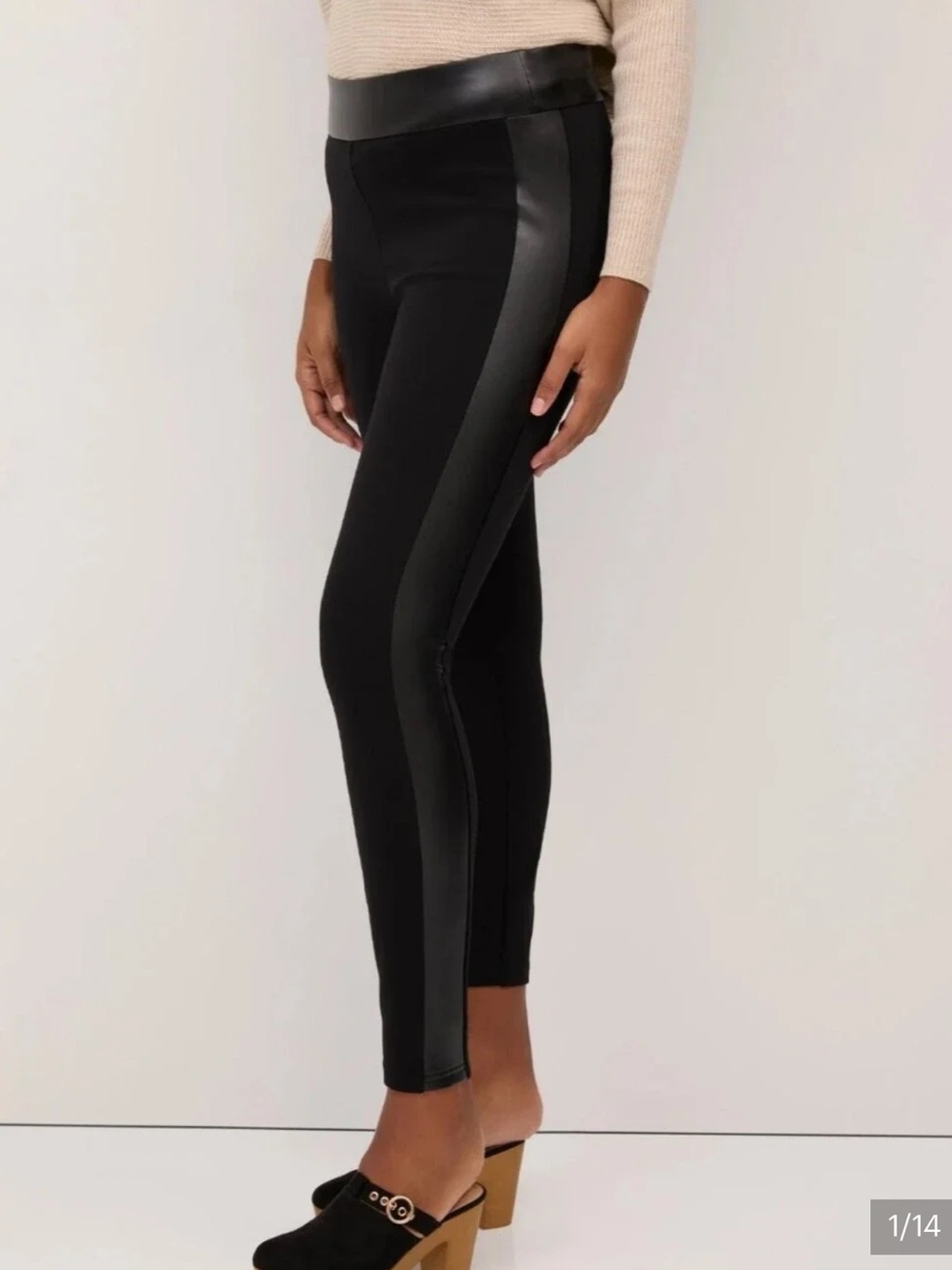 Express women’s high rise columnist faux leather legging